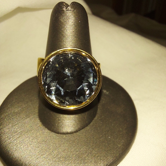 LOUIS VUITTON Over the Rainbow Ring Black Swarovski Crystal Sz L - Picture 2 of 12